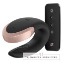 Satisfyer Double Love Black - model dla par, sterowanie aplikacją i pilotem Satisfyer