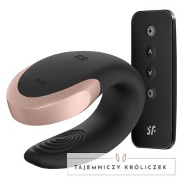 Satisfyer Double Love Black - model dla par, sterowanie aplikacją i pilotem Satisfyer