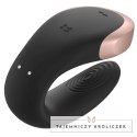 Satisfyer Double Love Black - model dla par, sterowanie aplikacją i pilotem Satisfyer