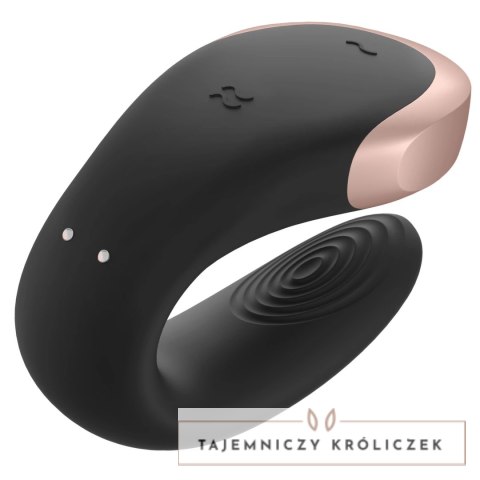 Satisfyer Double Love Black - model dla par, sterowanie aplikacją i pilotem Satisfyer