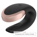 Satisfyer Double Love Black - model dla par, sterowanie aplikacją i pilotem Satisfyer