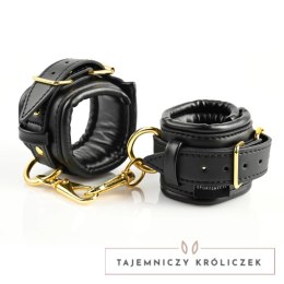 Sportsheets Cuffs & Blindfold Set Special Edition - Złote Detale, Sztuczna Skora Sportsheets