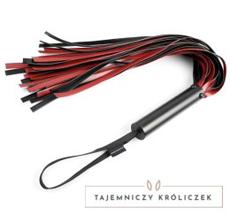 Sportsheets Saffron Flogger czarno-czerwony, uchwyt metalowy 58,4cm Sportsheets