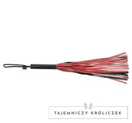 Sportsheets Saffron Flogger czarno-czerwony, uchwyt metalowy 58,4cm Sportsheets