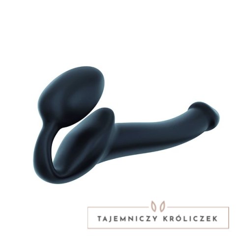 Strap-On-Me Bendable Black M - Model anatomiczny bez paska, silikonowy Strap-On-Me