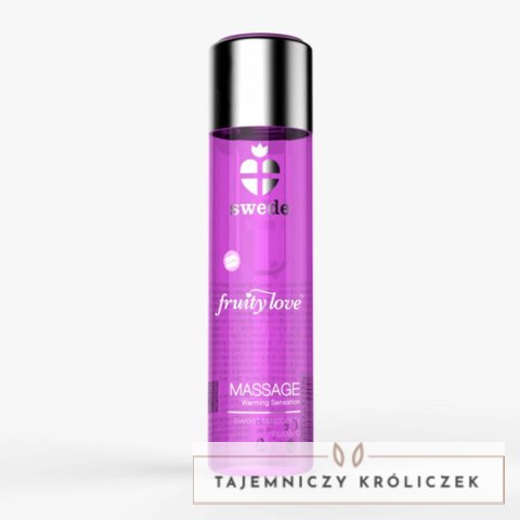 Swede Fruity Love Massage Sweet Raspberry Rhubarb 120ml - Olejek do masażu Swede