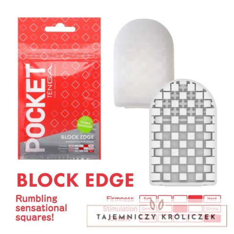 Tenga Pocket Block Edge - kompaktowa maszyna intymna do podroży Tenga