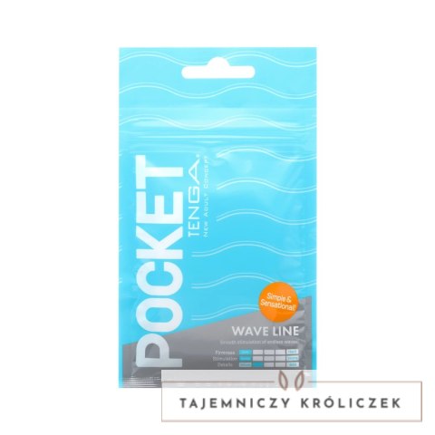 Tenga Pocket Stroker Wave Line - kompaktowy model podrożny elastyczny Tenga