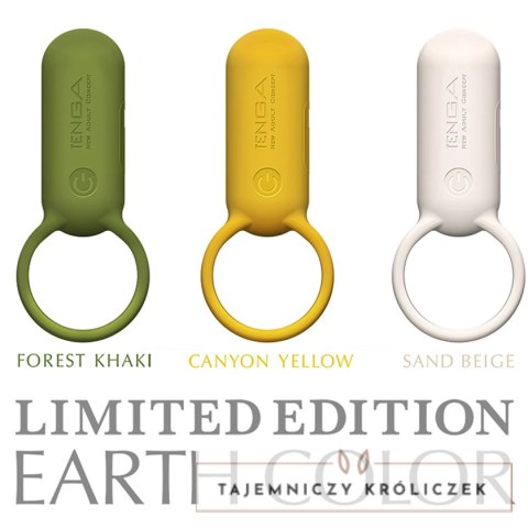 Tenga SVR Smart Vibe Ring Sand Beige - silikonowy pierścień wibrujący USB Tenga