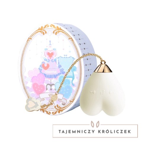 ZALO Baby Heart Vanilla White masażer z aplikacją, silikon Softek, 8 trybow Zalo