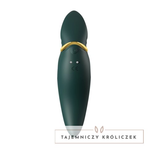 ZALO Hero Jewel Green - masażer pulsacyjny z kryształem, zielony Zalo