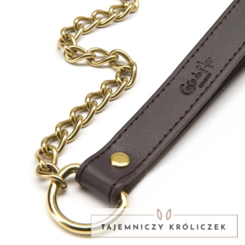 Coco de Mer Leather Lead brązowa smycz z naturalnej skory 109 cm Coco de Mer