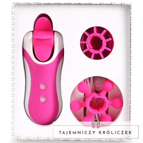 FeelzToys Clitella Pink - Kompaktowy stymulator z wymiennymi końcowkami FeelzToys