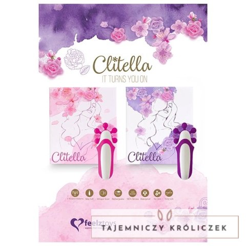 FeelzToys Clitella Pink - Kompaktowy stymulator z wymiennymi końcowkami FeelzToys