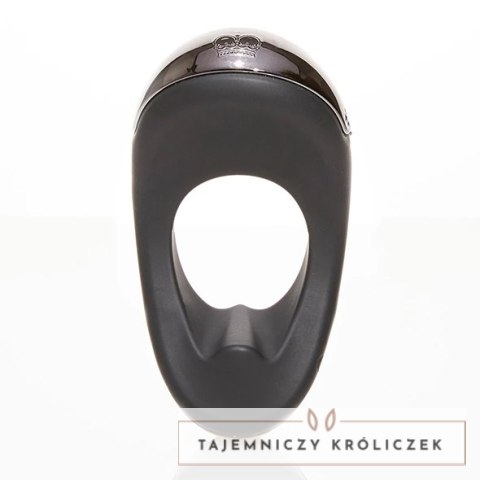 Hot Octopuss Atom Plus Black - pierścień wibrujący, podwojny silnik, czarny Hot Octopuss