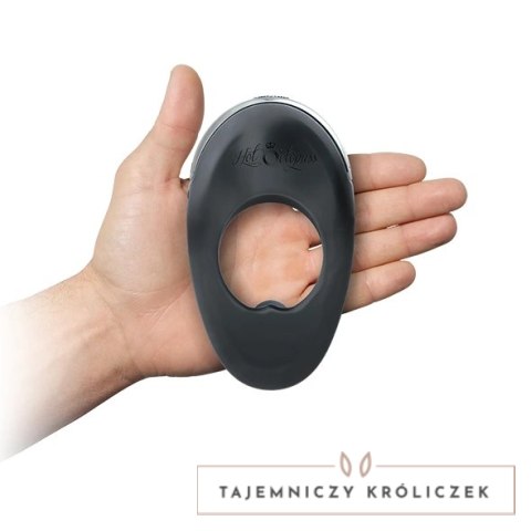 Hot Octopuss Atom Plus Black - pierścień wibrujący, podwojny silnik, czarny Hot Octopuss
