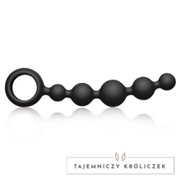 Joydivision Joyballs Anal Wave Short Black - krotki łańcuszek silikonowy 17,5 cm Joydivision