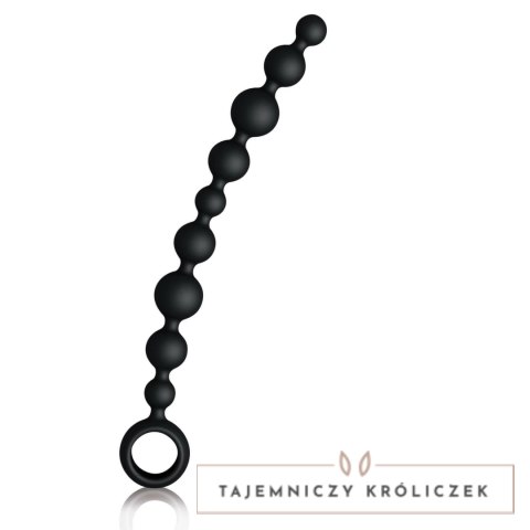 Joydivision Joyballs Long Black - silikonowy łańcuszek anatomiczny 29,8 cm Joydivision