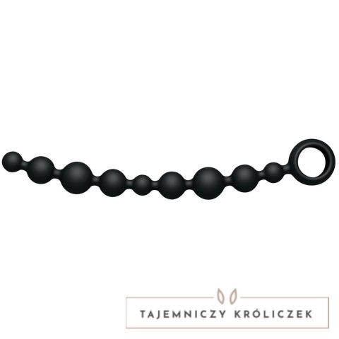 Joydivision Joyballs Long Black - silikonowy łańcuszek anatomiczny 29,8 cm Joydivision