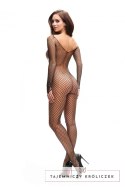 MissO B700 Bodystocking S/L siateczka średnie oczka czarny MissO