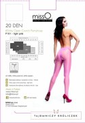 MissO P101 Rajstopy z wycięciem jasnorożowe L/XL połysk MissO
