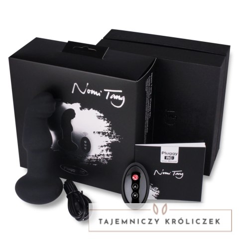 Nomi Tang Pluggy RC silikonowy masażer zdalny, 15,3 cm, USB, czarny Nomi Tang