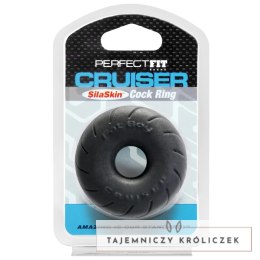 Perfect Fit Cruiser Ring 6,4 cm Black - elastyczny pierścień SilaSkin Perfect Fit