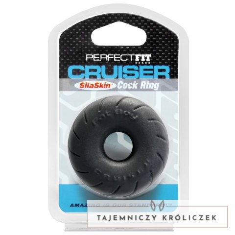 Perfect Fit Cruiser Ring 6,4 cm Black - elastyczny pierścień SilaSkin Perfect Fit