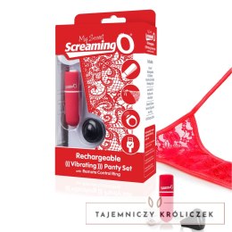 Screaming O Charged Panty Vibe Red - Zdalnie Sterowany System z Majteczkami The Screaming O