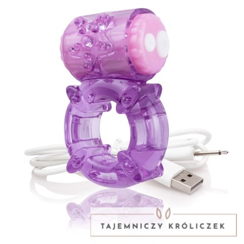 The Screaming O Charged Big O Purple - Pierścień wibrujący, 3 tryby The Screaming O