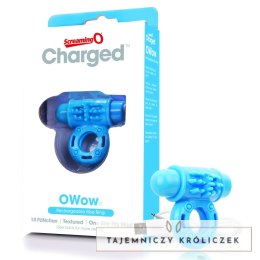 The Screaming O Charged OWow Blue - pierścień wibracyjny, ładowalny, 10 trybow The Screaming O