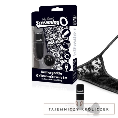 The Screaming O Charged Panty Vibe Black - zdalnie sterowany system z majteczkami The Screaming O