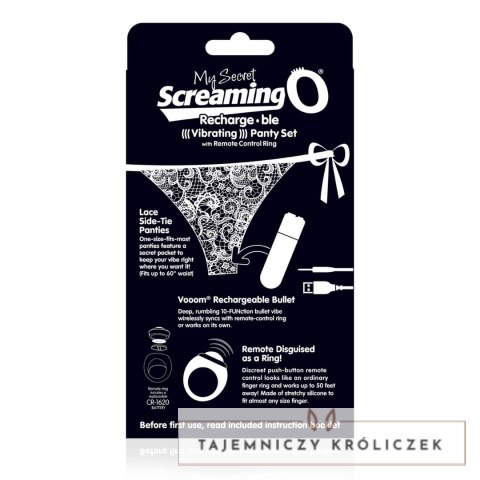 The Screaming O Charged Panty Vibe Black - zdalnie sterowany system z majteczkami The Screaming O