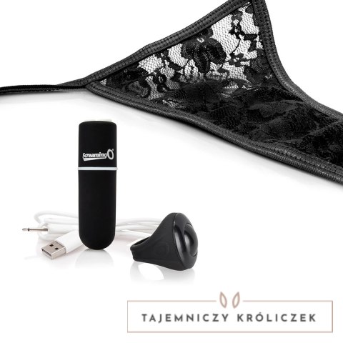 The Screaming O Charged Panty Vibe Black - zdalnie sterowany system z majteczkami The Screaming O