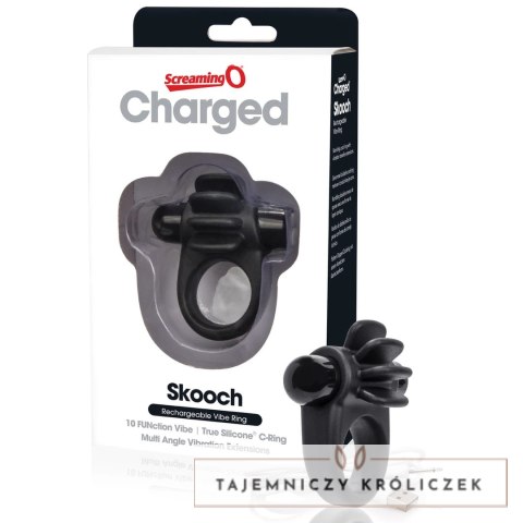 The Screaming O Charged Skooch Black - model z 10 trybami, silikonowy, czarny The Screaming O