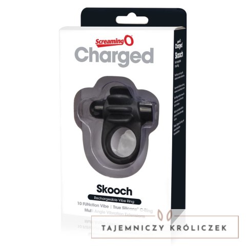 The Screaming O Charged Skooch Black - model z 10 trybami, silikonowy, czarny The Screaming O