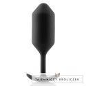 B-Vibe Snug Plug 3 czarny - silikonowy model z obciążeniem 180,7g B-Vibe