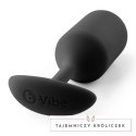 B-Vibe Snug Plug 3 czarny - silikonowy model z obciążeniem 180,7g B-Vibe