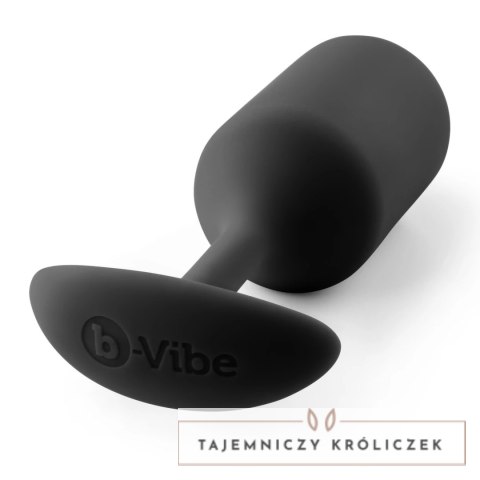 B-Vibe Snug Plug 3 czarny - silikonowy model z obciążeniem 180,7g B-Vibe