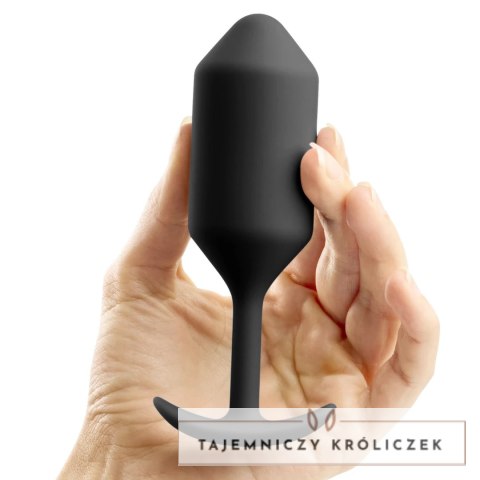 B-Vibe Snug Plug 3 czarny - silikonowy model z obciążeniem 180,7g B-Vibe