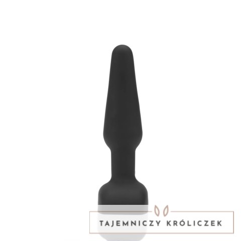 B-Vibe Trio Plug Black - model z 3 silnikami, pilot, silikon, średni B-Vibe