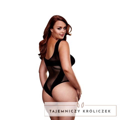Baci Body Jacquard Fishnet V Queen Size - elastyczna siateczka XL Baci Lingerie