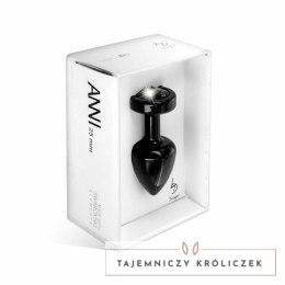 Diogol Anni Round 25 mm Black & Black - aluminiowy model z kryształkiem Diogol