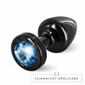 Diogol Anni Round Black & Blue 25 mm aluminiowy z kryształem Diogol