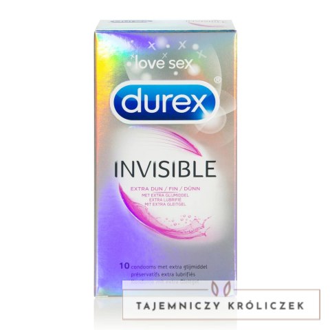 Durex Invisible Extra Lubricated 10 szt. ultracienkie lateksowe Durex
