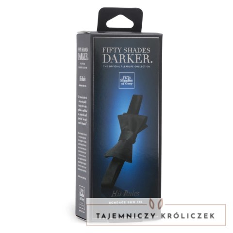 Fifty Shades of Grey Darker His Rules szarfa-muszka 2w1, czarna 100 cm Fifty Shades of Grey