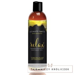 Intimate Earth Relax Olejek do masażu 240 ml - trawa cytrynowa i kokos Intimate Earth