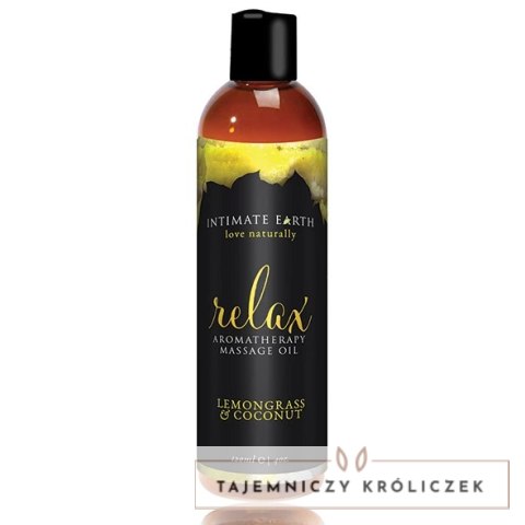 Intimate Earth Relax Olejek do masażu 240 ml - trawa cytrynowa i kokos Intimate Earth