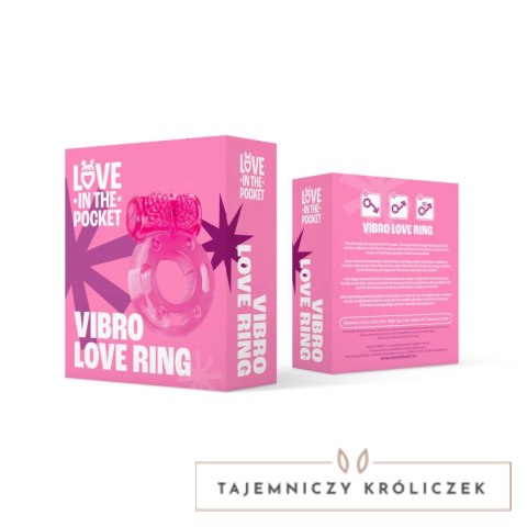 Love in the Pocket Love Ring Vibro pierścień wibrujący TPE rozciągliwy Love in the Pocket