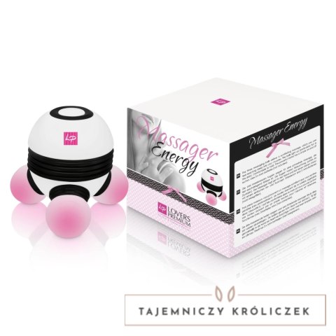 LoversPremium Energy Massager masażer ręczny 9x10 cm świecące kulki LoversPremium